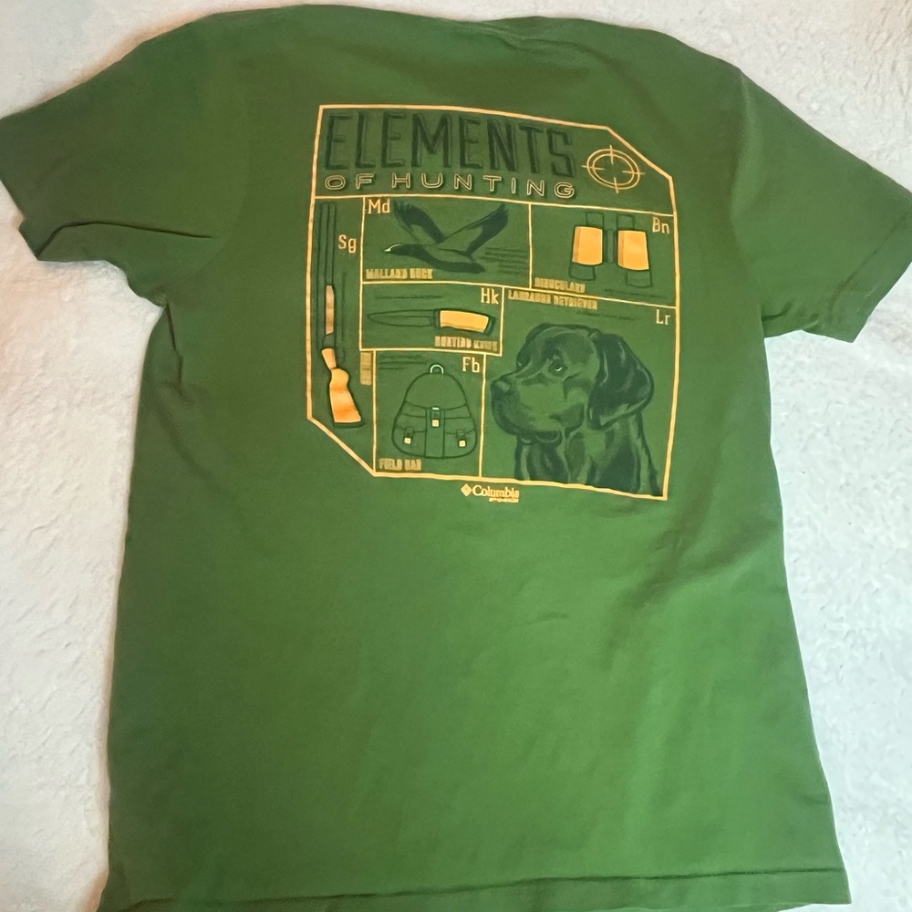 Columbia PHG Short Sleeve Shirt Mens Medium Green Hunting Element Table Outdoor